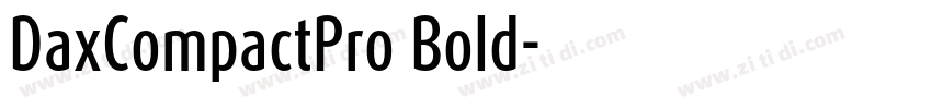 DaxCompactPro Bold字体转换